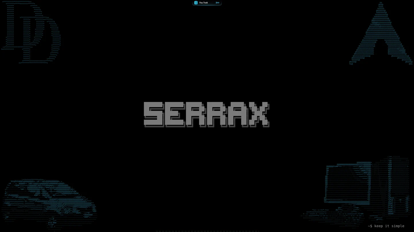 Desktop SERRAX a riposo, con l’isola Notch in alto.